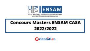 Concours Masters ENSAM CASA 20222022