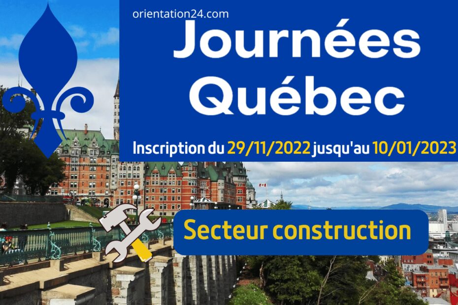 Offres d'emploi secteur Construction - Journée Québec Maroc 2023