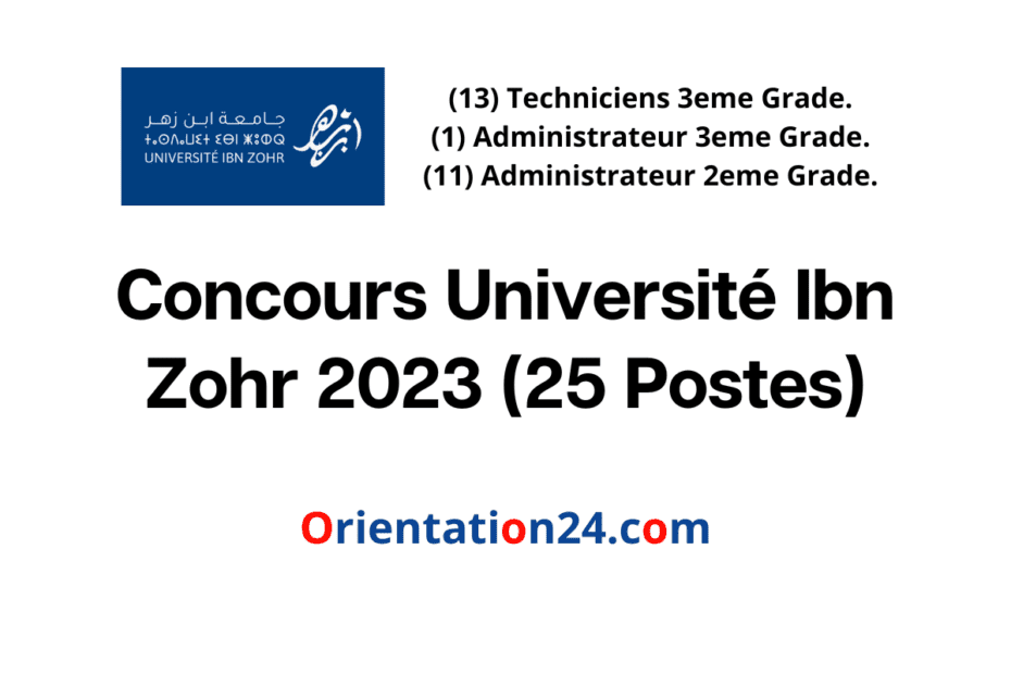 Concours Université Ibn Zohr 2023 (25 Postes)