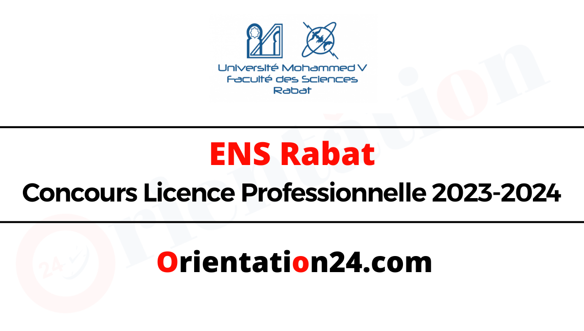 Concours Licence Professionnelle ENS Rabat 20232024