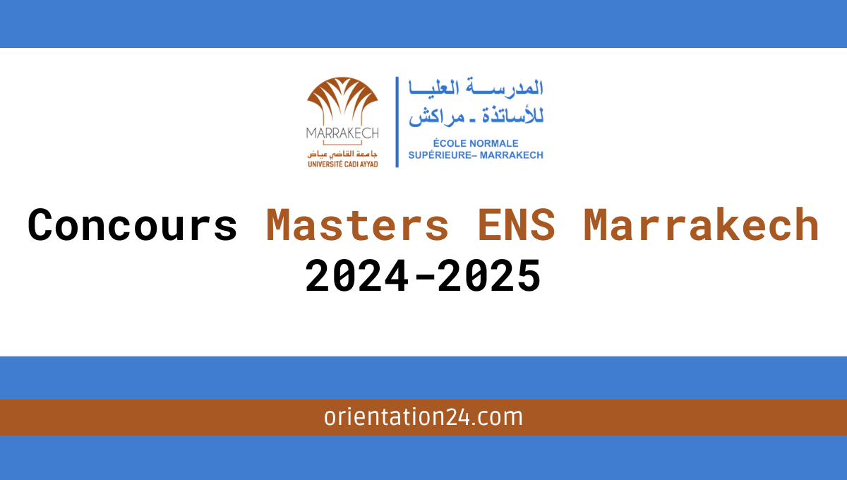 Concours Masters ENS Marrakech 2024-2025