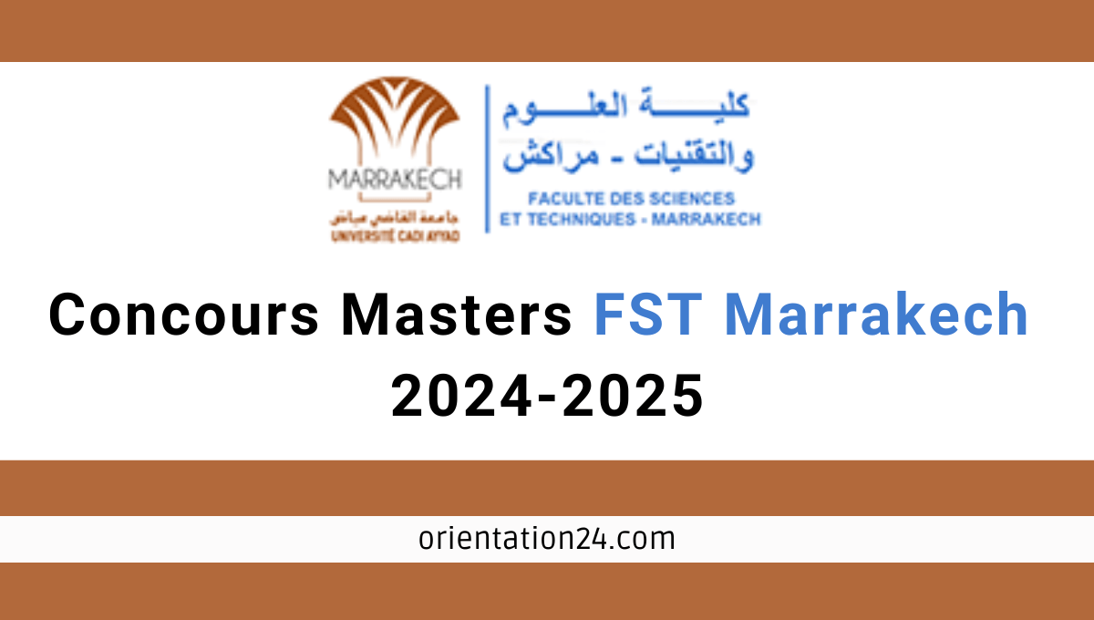 Concours Masters FST Marrakech 2024-2025