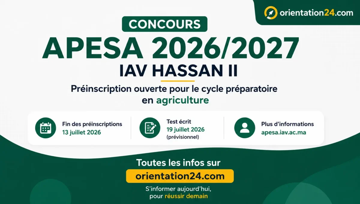 Concours APESA IAV HASSAN II 2026 Concours APESA IAV HASSAN II 2026