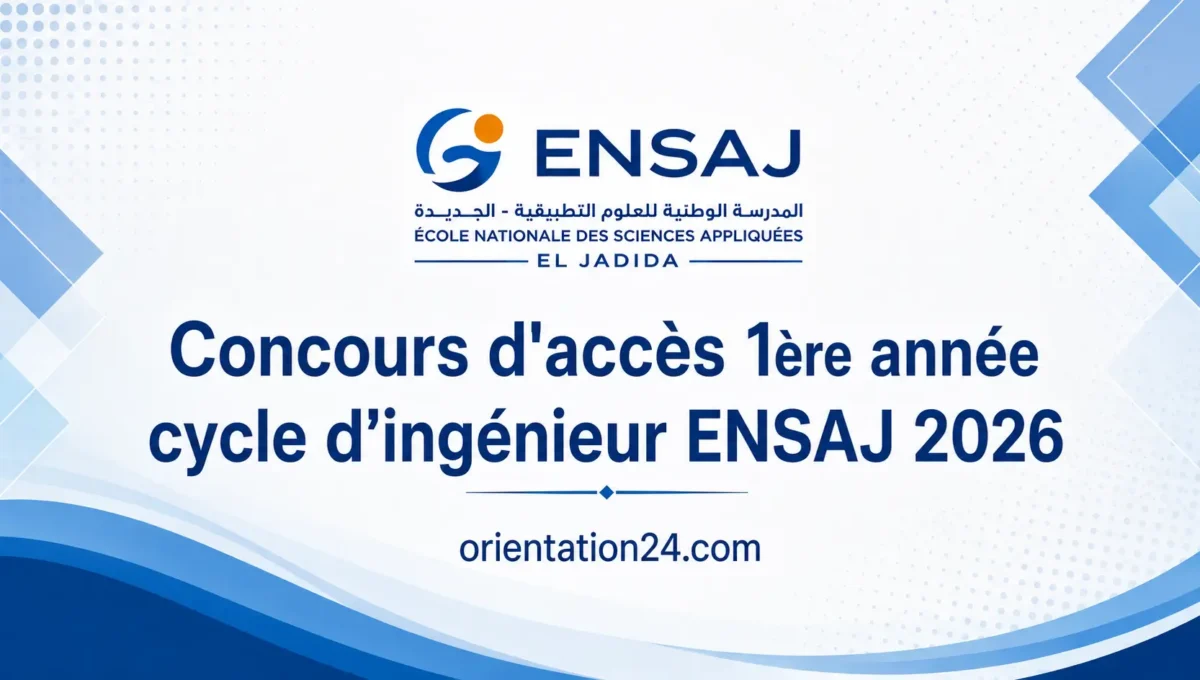 Concours ENSA EL JADIDA cycle d'ingénieur Bac+2/3 2026