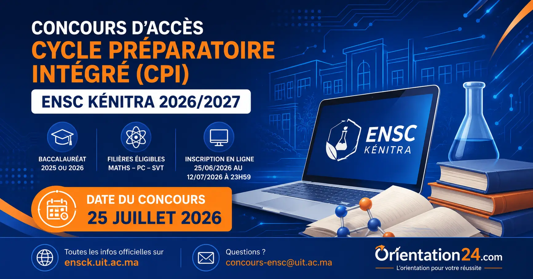 Concours d&rsquo;Accès au Cycle Préparatoire Intégré (CPI) ENSC Kénitra 2026-2027 : Inscription, Conditions, Dates et Déroulement