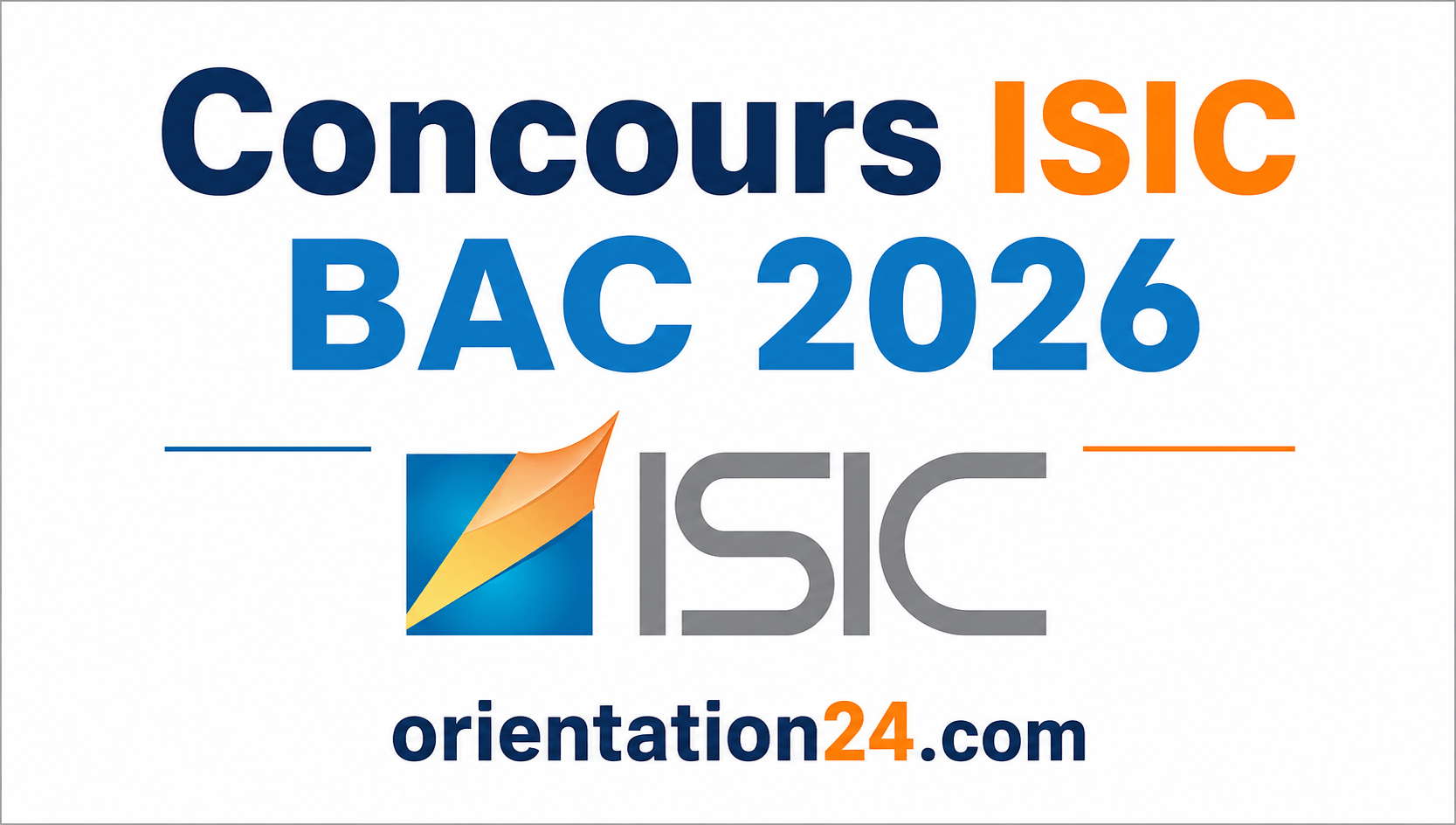 Concours ISIC BAC 2026