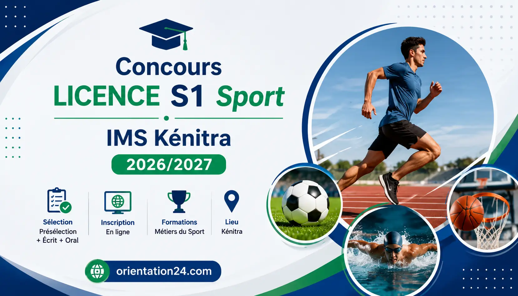Concours Licence S1 Sport IMS Kénitra 2026/2027 : Inscription à l’Institut des Métiers de Sport