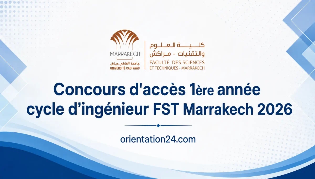 Concours cycle d'ingénieur FST Marrakech 2026