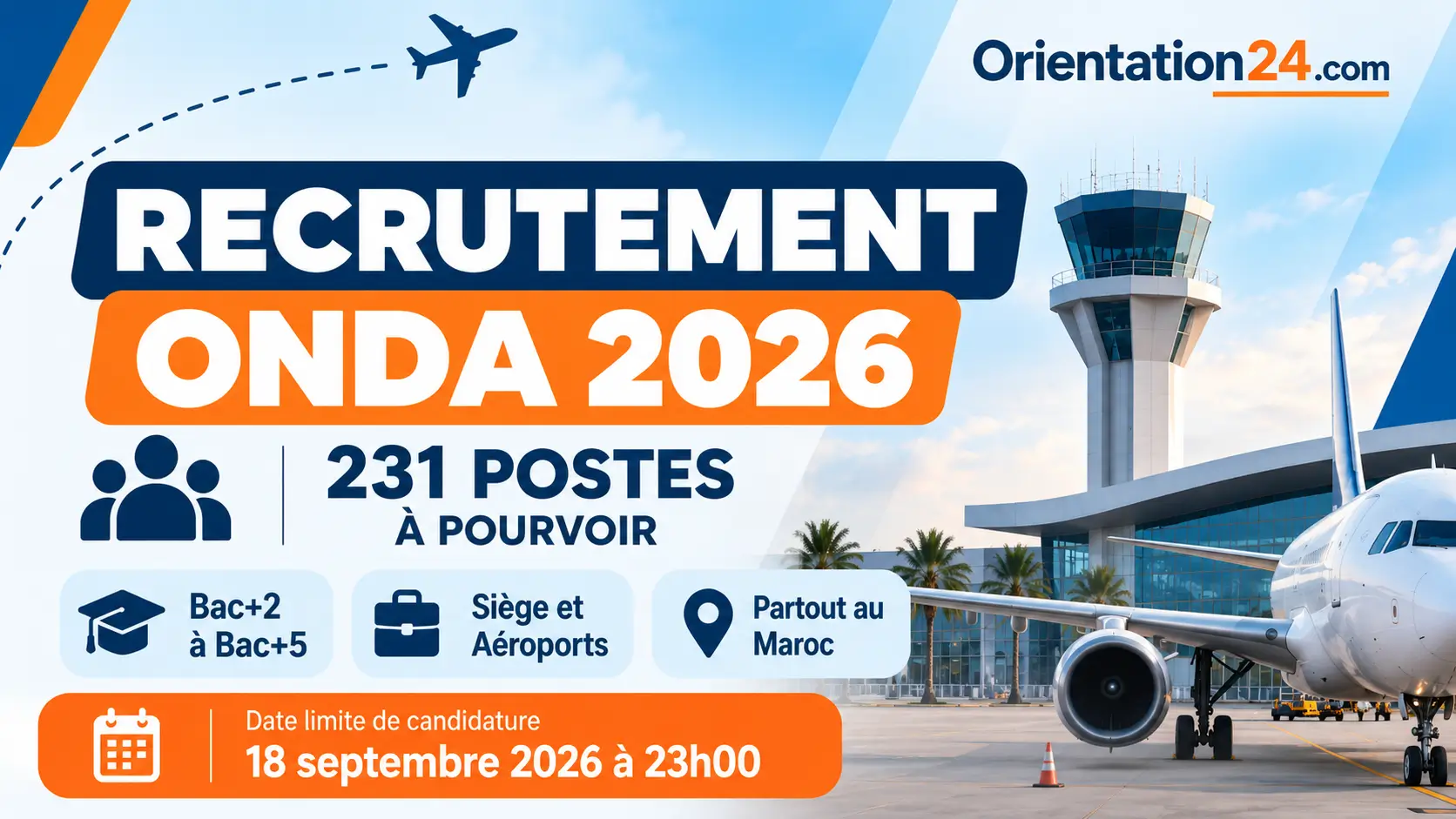 Concours ONDA 2026 (231 Postes)