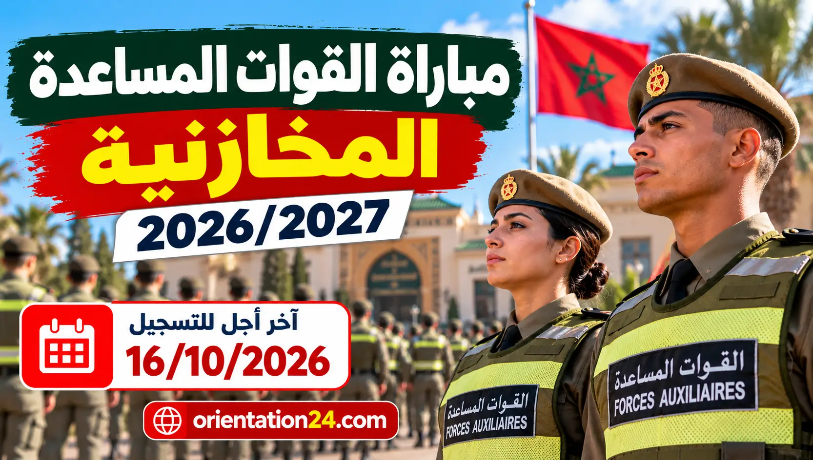 مباراة القوات المساعدة المخازنية 2026/2027: الشروط والتسجيل والاستدعاء